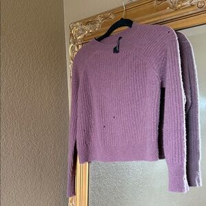 360 Cashmere Mauve Crew Neck Sweater